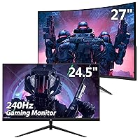 Z-Edge 240Hz Curved Gaming Monitor Bundle [24.5-inch & 27-inch 2 Pack] 240 Hz Refresh Rate, 1ms MPRT, FHD 1080 Gaming Monitor AMD Freesync Premium Display