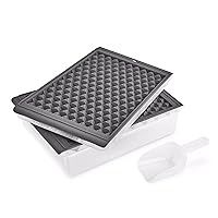 Tovolo Mini Ice Tray - Twist & Release with Storage Bin and Ice Scoop