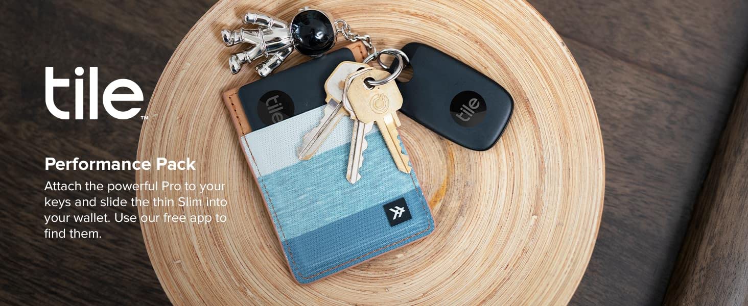 Tile Starter Pack (2022) 3-Pack (1 Pro, 1 Slim, 1 Mate) - Bluetooth Tracker, Item Locator & Finder Keys, Wallets & More; Easily Find All Your Things. Phone Finder. iOS Android Compatible. White/Black