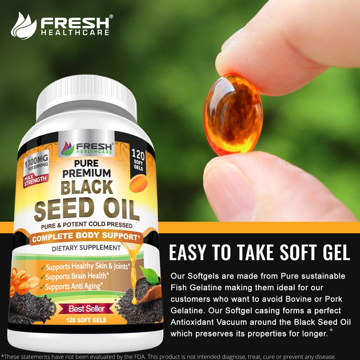 FRESH HEALTHCARE Chlorella and Black Seed Oil - Bundle