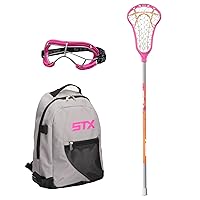 STX Exult Rise Girl's Lacrosse Starter Set with Stick, Goggles & Backpack