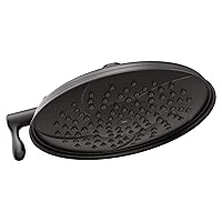 Moen S1311BL Isabel 8-Inch Two-Function Showerhead with Immersion Technology, Matte Black