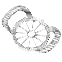 Stainless Steel Apple Slicer and Corer 12 Slices, RAINHOL Sharp Apple Cutter and Divider Heavy Duty for Apple Pear Potato(Silver)