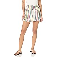Angie Women's Smocked Striped High Waisted Shorts