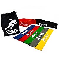 Kbands Infinity Rubber Loop Mini Bands (7 Levels of Ankle and Thigh Exercise Bands) Often Used for Speed and Agility, Pilates, Yoga, Strength Training