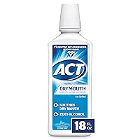 ACT Dry Mouth Anticavity Zero Alcohol Fluoride Mouthwash 18 fl. oz. Soothing Mint