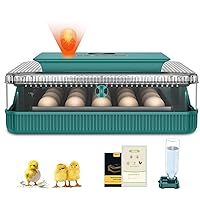 Egg Incubator for Hatching Chicks with Automatic Egg Turner, LED Humidity Display, Egg Candler and Day Tractor for Chicken, Duck, and Quail Eggs Hatching Gift Ideas