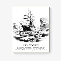 Ernest Shackleton Expedition Help Wanted Advertisement Vintage Art Print (Black 8x10)