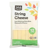 365 by Whole Foods Market, Cheese String Mozzarella 12 Count, 12 Ounce