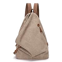 KL928 Canvas Vintage Backpack – Large Casual Daypack Outdoor Travel Rucksack Hiking Backpacks for Men Women