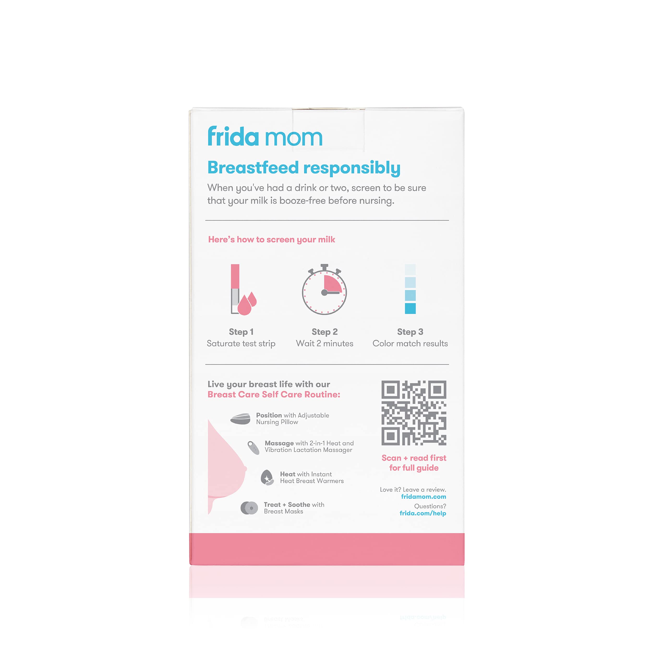Frida Mom Alcohol Detection Test Strips for Breast Milk - at Home or On The go Peace of Mind in 2 Minutes - 15 ct
