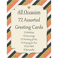 72 count All Occasion Christian/Religious Greeting Card Assortment w/Scripture ~ DS ~ 6 FREE Cards w/purchase