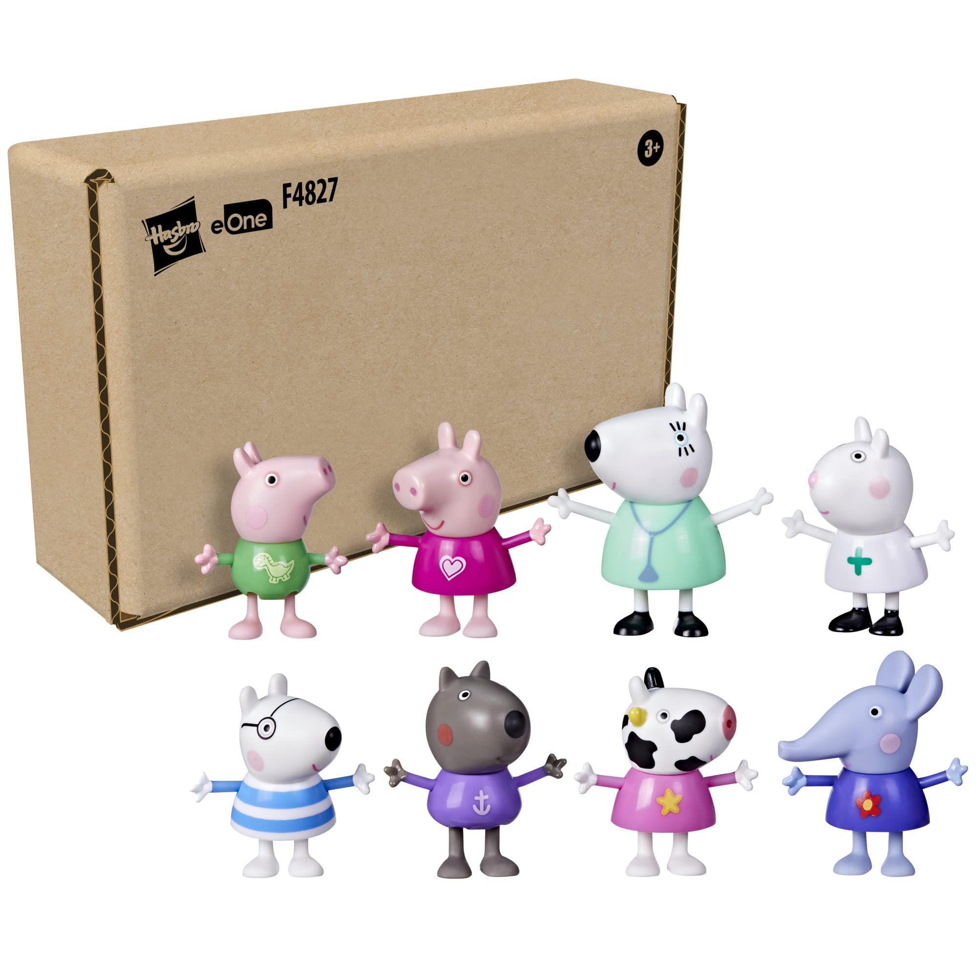 Peppa Pig Dr. Polar Bear Calls On Peppa and Friends Figure Pack Preschool Toy, Includes 8 Figures, for Ages 3 and Up (Amazon Exclusive)