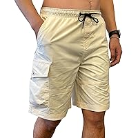 Southpole Men's Tech Woven Nylon Cargo Shorts, Quick Dry, Lightweight, Adjustable Waist