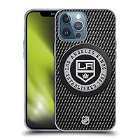 Head Case Designs Officially Licensed NHL Puck Texture Los Angeles Kings Soft Gel Case Compatible with Apple iPhone 13 Pro Max