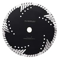 Diamond Circular Saw Blade 9 inch for Granite Concrete Stone Wet/Dry Cutting by SUBRILLI