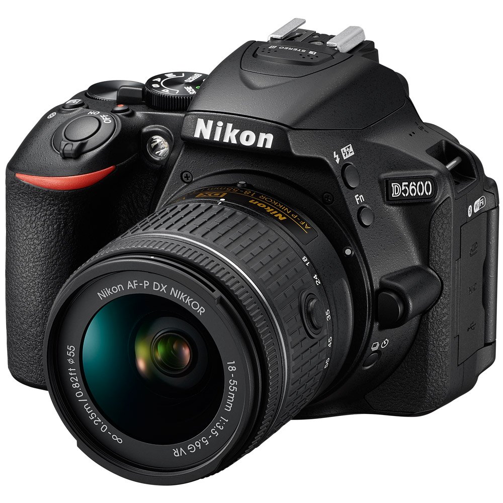 Nikon D5600 Digital SLR Camera with 18-55mm VR & 70-300mm DX AF-P Lenses - (Renewed)