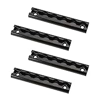 US Cargo Control Black L Track (4-Pack), 6 Inch Black Anodized Aluminum L-Track, Trailer Tie Down Rail for Enclosed Trailers, Utility Trailers, or Truck Beds, Secure Motorcycles, ATVs, and Bikes