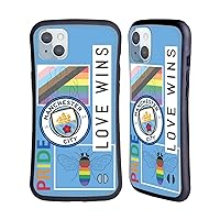 Head Case Designs Officially Licensed Manchester City Man City FC Collage Pride Hybrid Case Compatible with Apple iPhone 14 Plus