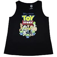 Toy Story Womens Group Shot Movie Logo Distressed Graphic Plus Size Tank