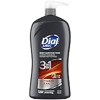 Dial Men 3in1 Body, Hair and Face Wash, Ultimate Clean, 32 Fl Oz