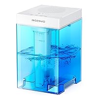 Humidifier 7.5L for Large Bedroom, Top Fill&Anti-leak Design, Ultrasonic Cool Mist Humidifers Indoor for Baby&Plants, Disassemble&Clean Easily, Visualized Water Tank, Auto Shut-off, Clear Blue