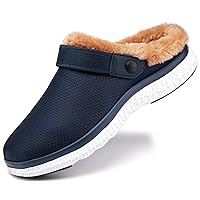 Women's Men's Lined Clogs Winter Slippers Home House Shoes Warm Plush Fleece Lining Garden Clogs Outdoor Indoor Mules