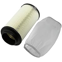 Caltric Air Filter with Prefilter Intake Air Sleeve Compatible with Polaris Sportsman 700 2002-07/ X2 700 2008