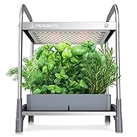 Hydroponics Growing System 12 Pods Stackable Indoor Garden with 6L Removable Tank, Hydroponic Garden with Aeration Pump, 17’’ Height Smart Indoor Herb Garden with Grow Light for Kitchen