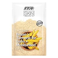 Nykaa Naturals Skin Secrets Bubble Sheet Mask Besan, Turmeric, 0.67 oz - Sheet Face Mask for Clear, Blemish-Free Skin - Anti-Aging, Brightening Mask