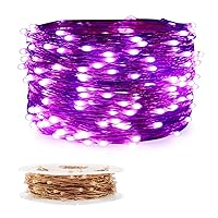 ER CHEN Fairy Lights Plug in, 33Ft/10M 100 LED Starry String Lights Outdoor/Indoor Waterproof Copper Wire Decorative Lights for Bedroom, Patio, Garden, Party, Christmas Tree (Purple)