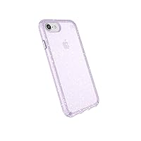Speck Products Compatible Phone Case for Apple iPhone SE (2020)/iPhone 8/iPhone 7/iPhone 6S/iPhone 6, Presidio Clear + Glitter Case, Geode Purple with Gold Glitter/Geode Purple