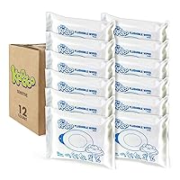 Flushable Wipes for Baby and Kids by Kandoo, Sensitve and Unscented Formula, Hypoallergenic Potty Training Wet Cleansing Cloths, 50 Count, Pack of 12