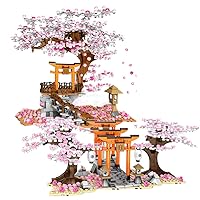 1814+Pieces Romantic Sakura Tree Building Bricks, Cherry Blossom Building Blocks- Without Gift Box