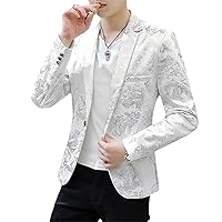 Men's Suit Jacket Casual Button Slim Fit Sport Coat Business Daily Blazer