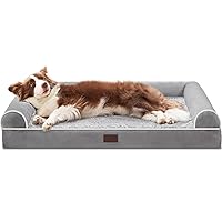 Orthopedic Dog Beds for Large Dogs, Foam Pet Sofa with Waterproof Lining, Removable Washable Cover and Nonskid Bottom, Dog Couch Bed for Comfortable Sleep