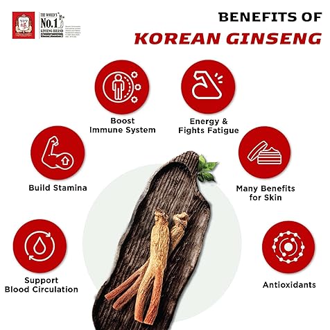 100% Ginseng Extract Stick - Sugar & Caffeine Free Energy Supplements [CheongKwanJang Everytime 3000mg] Korean Red Ginseng , Natural Energy Booster for Men & Women, Nitric Oxide Brain Support - 30P