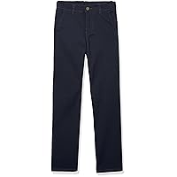 IZOD Boys' School Uniform Twill Pants, Flat Front & Comfortable Waistband with 5 Pockets