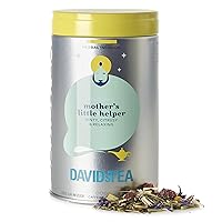 DAVIDsTEA Organic Mother's Little Helper Loose Leaf Tea Iconic Tin, Premium Relaxing Sleep Tea with Valerian Root and Chamomile, 69 Grams / 2.4 Ounces