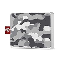 Seagate 500 GB One Touch Special Edition SSD Camo Grey/White - Portable External Solid State Drive for PC and Mac (STJE500404)