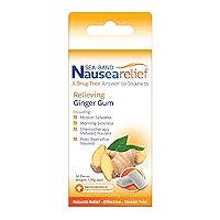 Anti-Nausea Ginger Gum For Motion & Pregnancy Morning Sickness, 24 Count