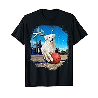 Golden Retriever Dog Playing Basketball T-Shirt