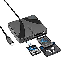 SABRENT USB-C Multi-Card Reader for CFexpress Type B, CFast 2.0, and microSD/SD Cards (CR-C4PM)