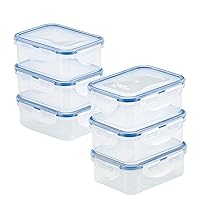HPL806S6 Easy Essentials Food Storage Container/Bin Set - 11.8 Oz (Pack of 6), Clear