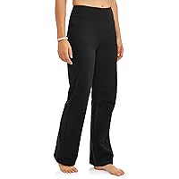 Athletic Works Women's Bootcut Fit Dri-More Core Cotton Blend Yoga Pants Available in Regular and Petite