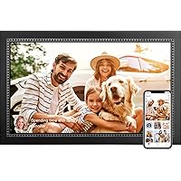 Digital Picture Frame 15.6 Inch WiFi Smart Digital Photo Frame 32GB Memory, Electronic Picture Frame IPS HD Touch Screen, Wall Mountable, Auto-Rotate Share Photos and Videos Instantly