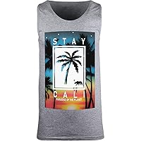 ShirtBANC Stay Cali Palm Trees Mens Shirt Paradise of The Planet State Bear Tee