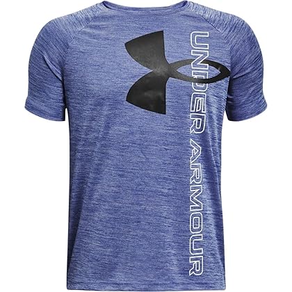 Under Armour Boys' Tech Split Logo Hybrid Short-Sleeve T-Shirt