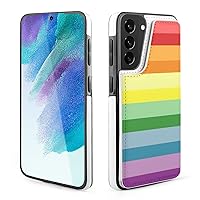 Gay Pride LGBT Rainbow Printed Flip Case Phone Case for Samsung Galaxy S21 Wallet Case with Card Holders Protective Cover