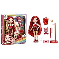RAINBOW HIGH Modelling Doll with Slime and Pet - Ruby (Red) - 28cm Glitter Doll with Sparkling Slime Kit, Magic Pet and Accessories, 4-12 Years